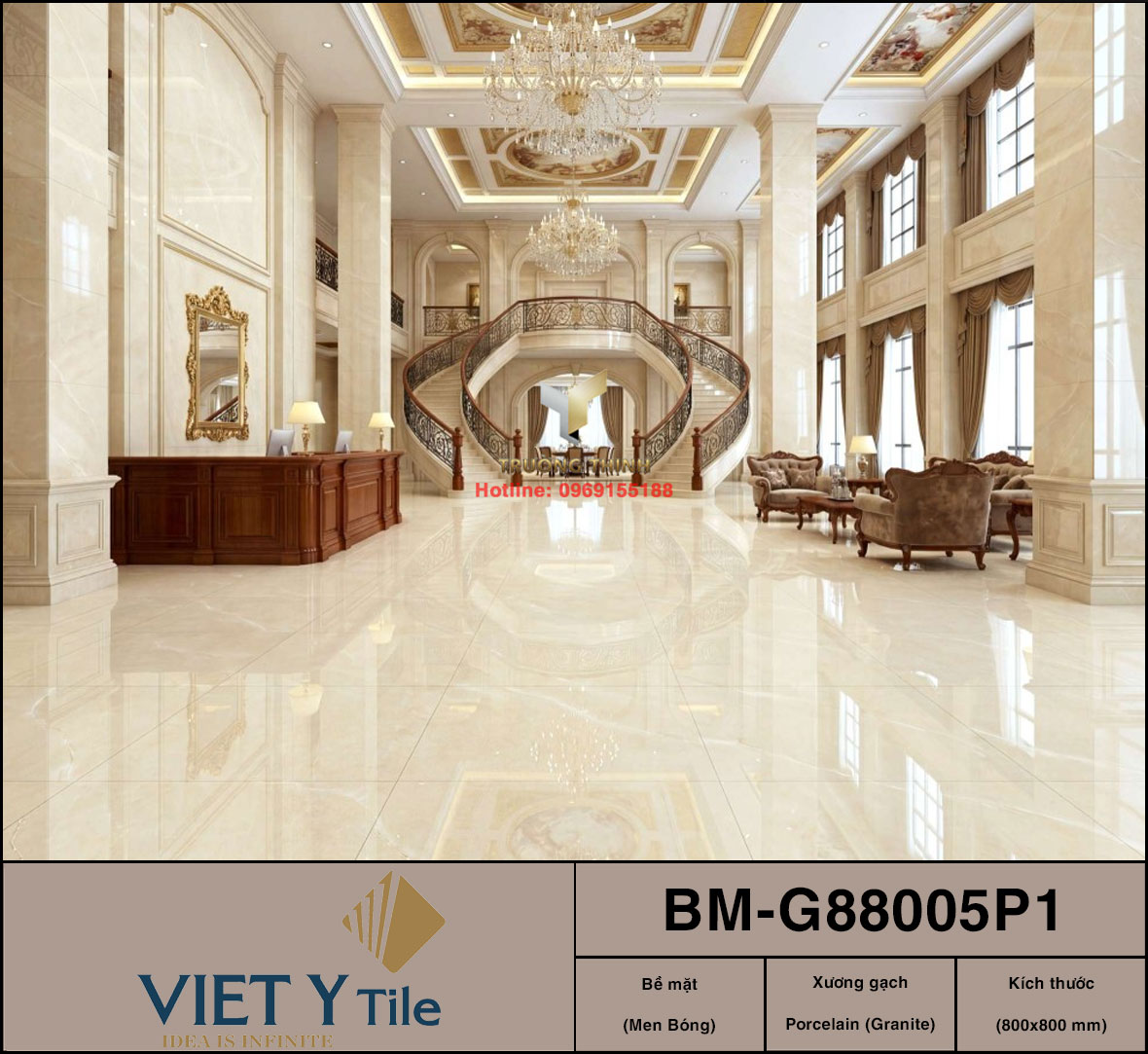 10 Mẫu Gạch Lát Nền Granite 80x80 Xương Trắng Đẳng Cấp Từ Gạch Việt Ý