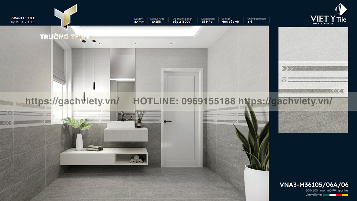   Catalogue Gạch Việt Ý VY2-VNA3 300x600, 600x600 - Chất Lượng Granite Men Matt