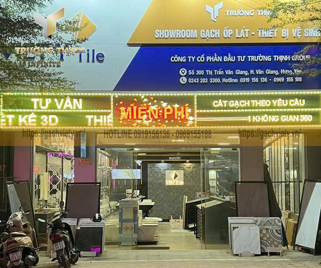 Gạch Ốp Lát Việt Ý đang được trưng bày tại Showroom gạch Việt Ý Trường Thịnh