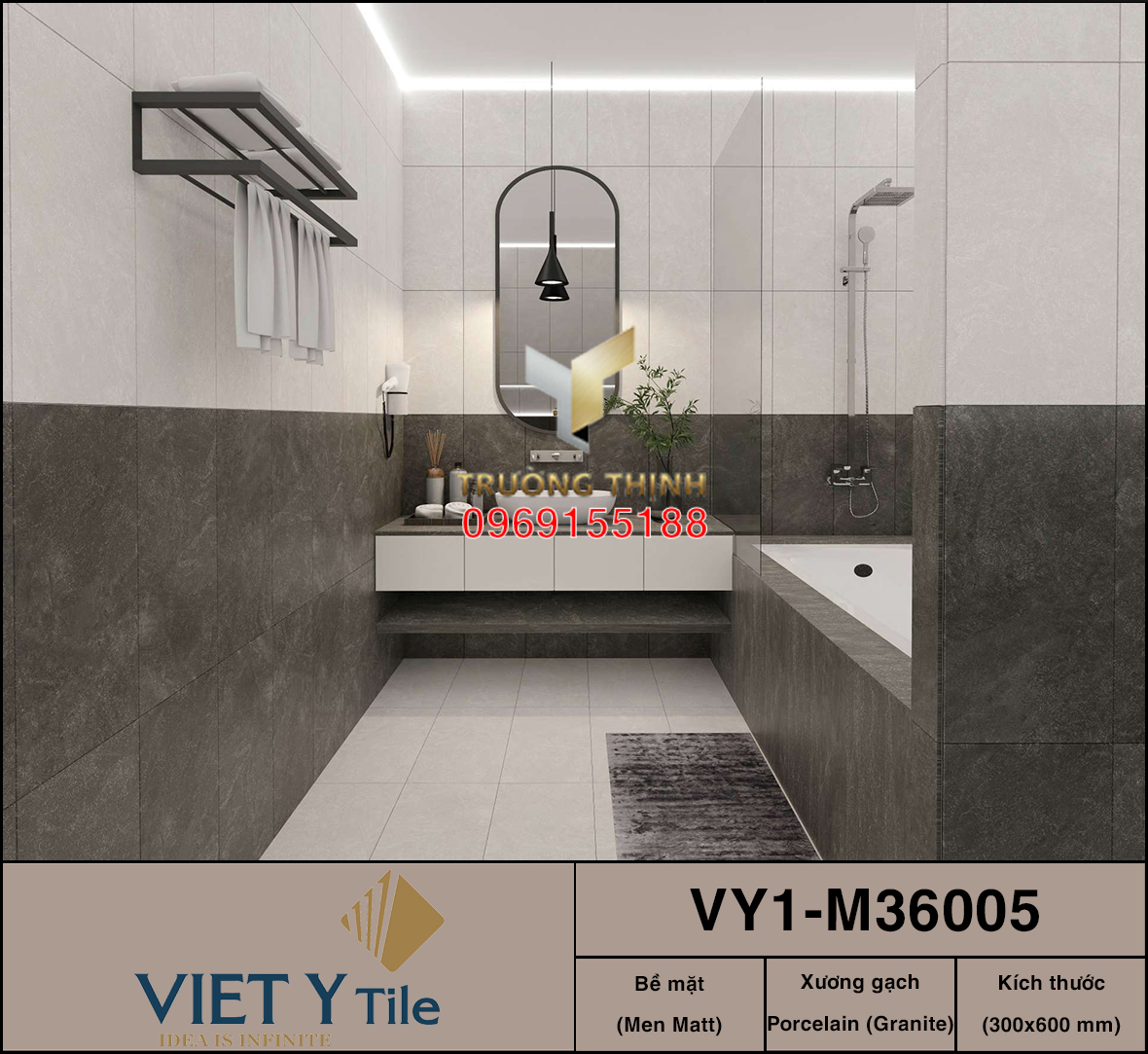 Bí quyết chọn mẫu gạch Việt Ý 30x60 ốp tường nhà tắm đẹp và hiện đại