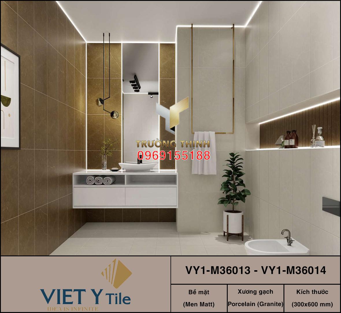Bí quyết chọn mẫu gạch Việt Ý 30x60 ốp tường nhà tắm đẹp và hiện đại