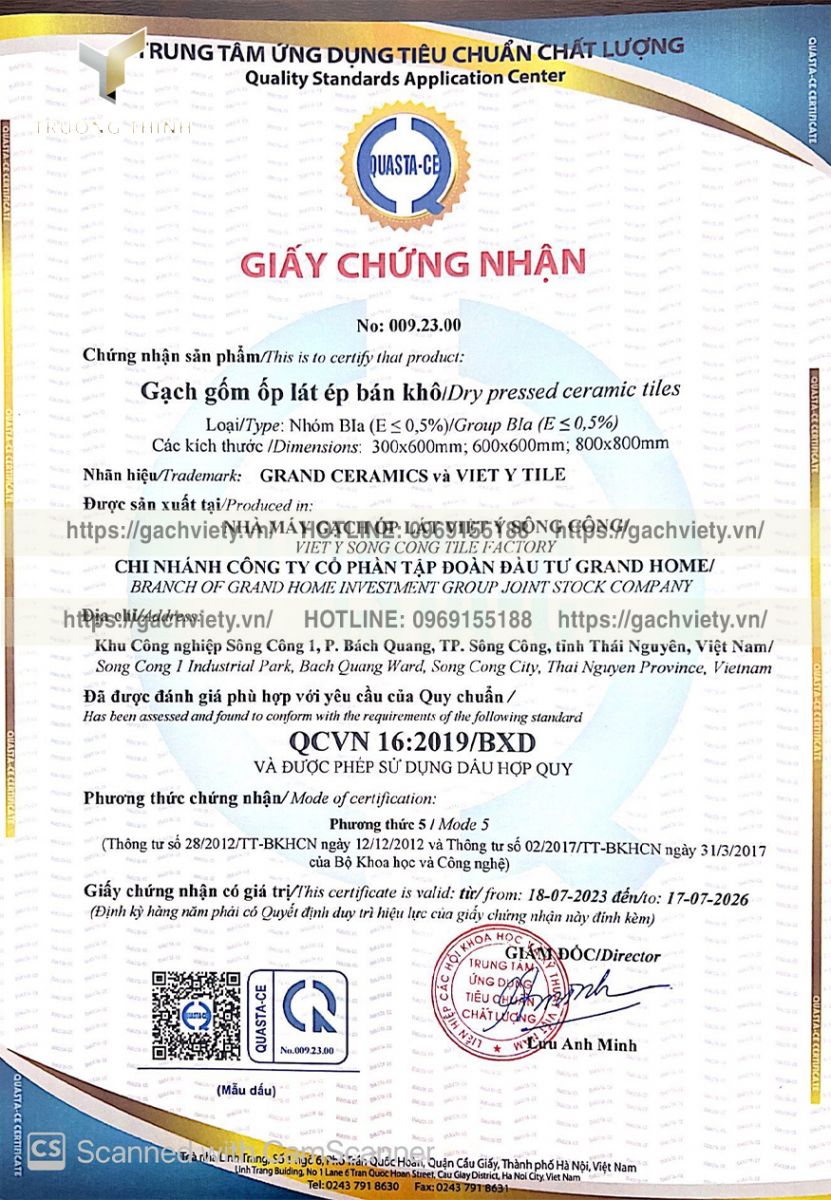 Tổng Hợp Chứng Nhận & Tiêu Chuẩn Chất Lượng – Cam Kết Uy Tín Vàng Cho Mọi Công Trình