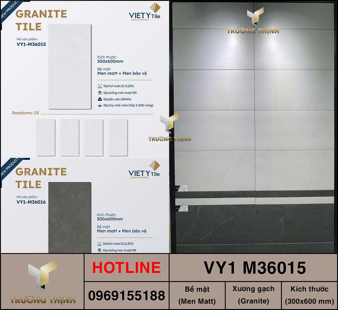 Gạch ốp tường 300x600 Việt Ý VY1 M36015