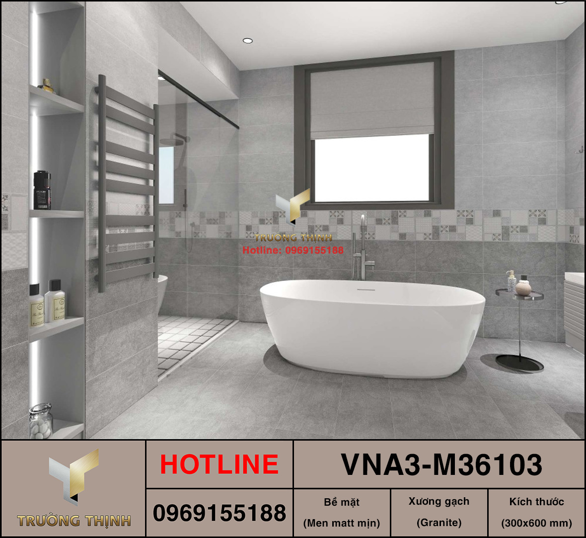 Gạch 300x600 Việt Ý VNA3-M36103
