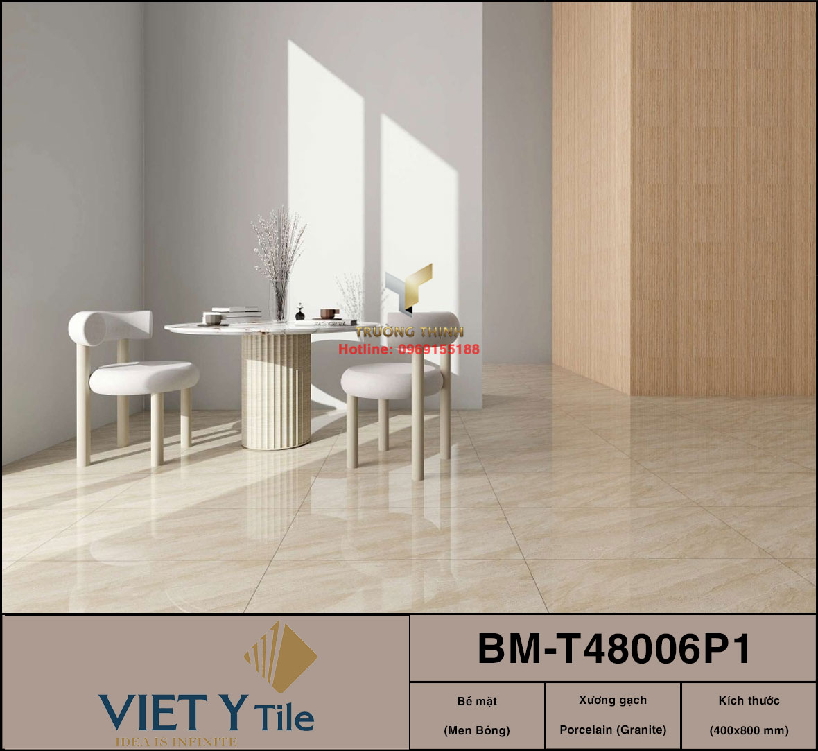 Gạch granite vân đá màu nâu đất 400x800 Việt Ý BM-T48006P1 – Sự Lựa Chọn Hoàn Hảo Cho Không Gian Sang Trọng