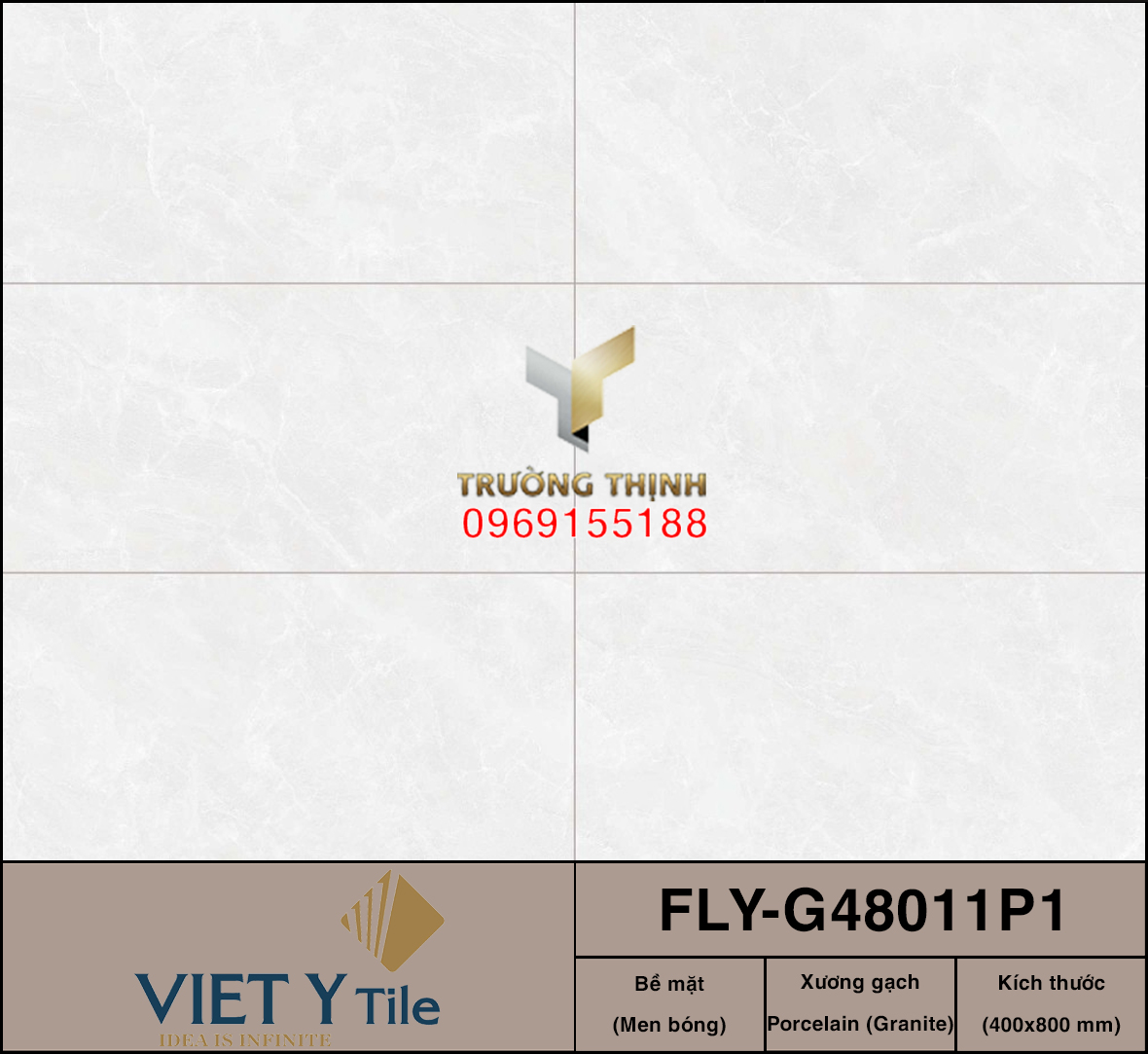 Gạch ốp tường granite vân đá màu kem 400x800 Việt Ý FLY-G48011P1