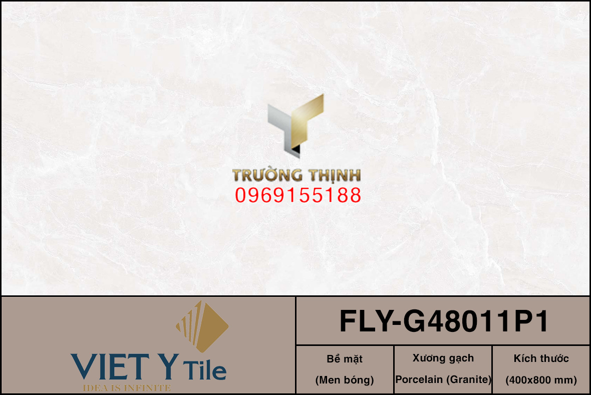 Gạch ốp tường granite vân đá màu kem 400x800 Việt Ý FLY-G48011P1