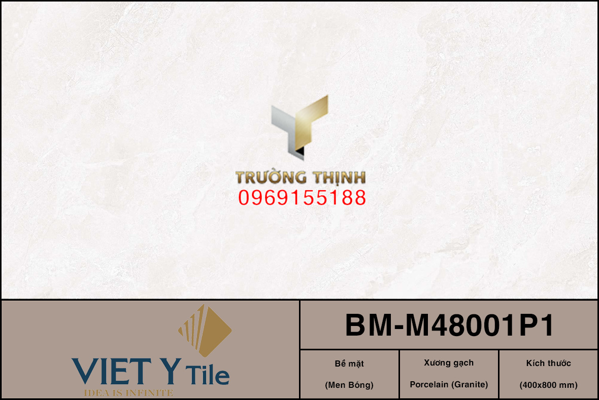 Gạch ốp lát granite vân đá Marble 400x800 Việt Ý BM-M48001P1: Đỉnh cao sang trọng cho không gian sống