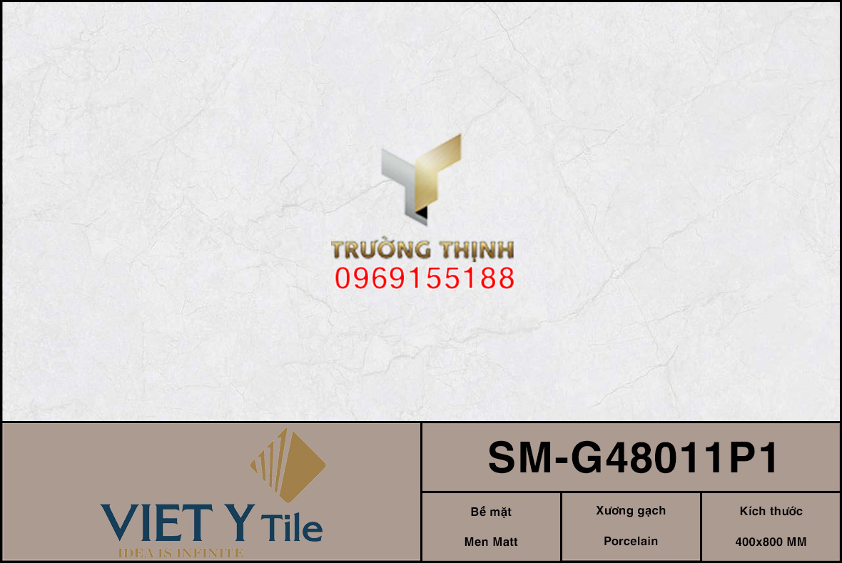 Gạch ốp lát granite màu ghi 400x800 Việt Ý SM-G48011P1: Sự lựa chọn đẳng cấp cho không gian hiện đại