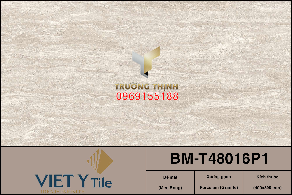 Gạch ốp lát granite vân đá sọc dưa 400x800 Việt Ý BM-T48016P1 – Vẻ đẹp tinh tế cho không gian hiện đại