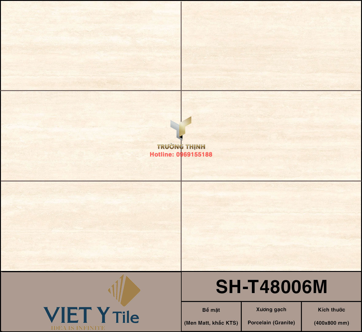 Gạch Ốp Lát Men Matt Vân Đá Travertine 400x800 Việt Ý SH-T48006M: Sự Lựa Chọn Hoàn Hảo Cho Không Gian Hiện Đại