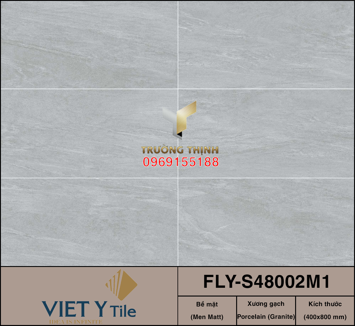Gạch ốp lát men khô chống trơn 400x800 Việt Ý FLY-S48002M1: Đỉnh cao vẻ đẹp hiện đại và an toàn