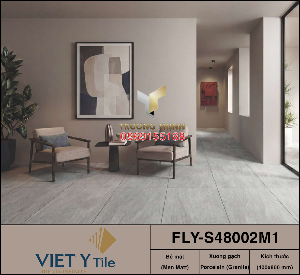 Gạch Ốp Lát Men Khô 400x800 Việt Ý FLY-S48002M1 Chống Trơn Giá Tốt