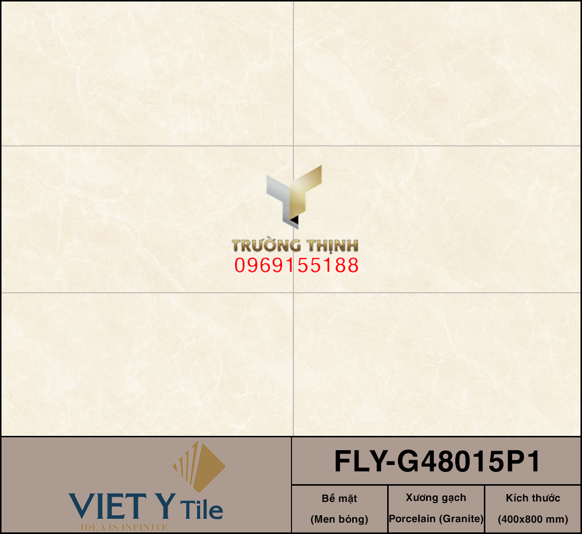 Gạch ốp tường giả đá màu kem 400x800 Việt Ý FLY-G48015P1 giá tốt