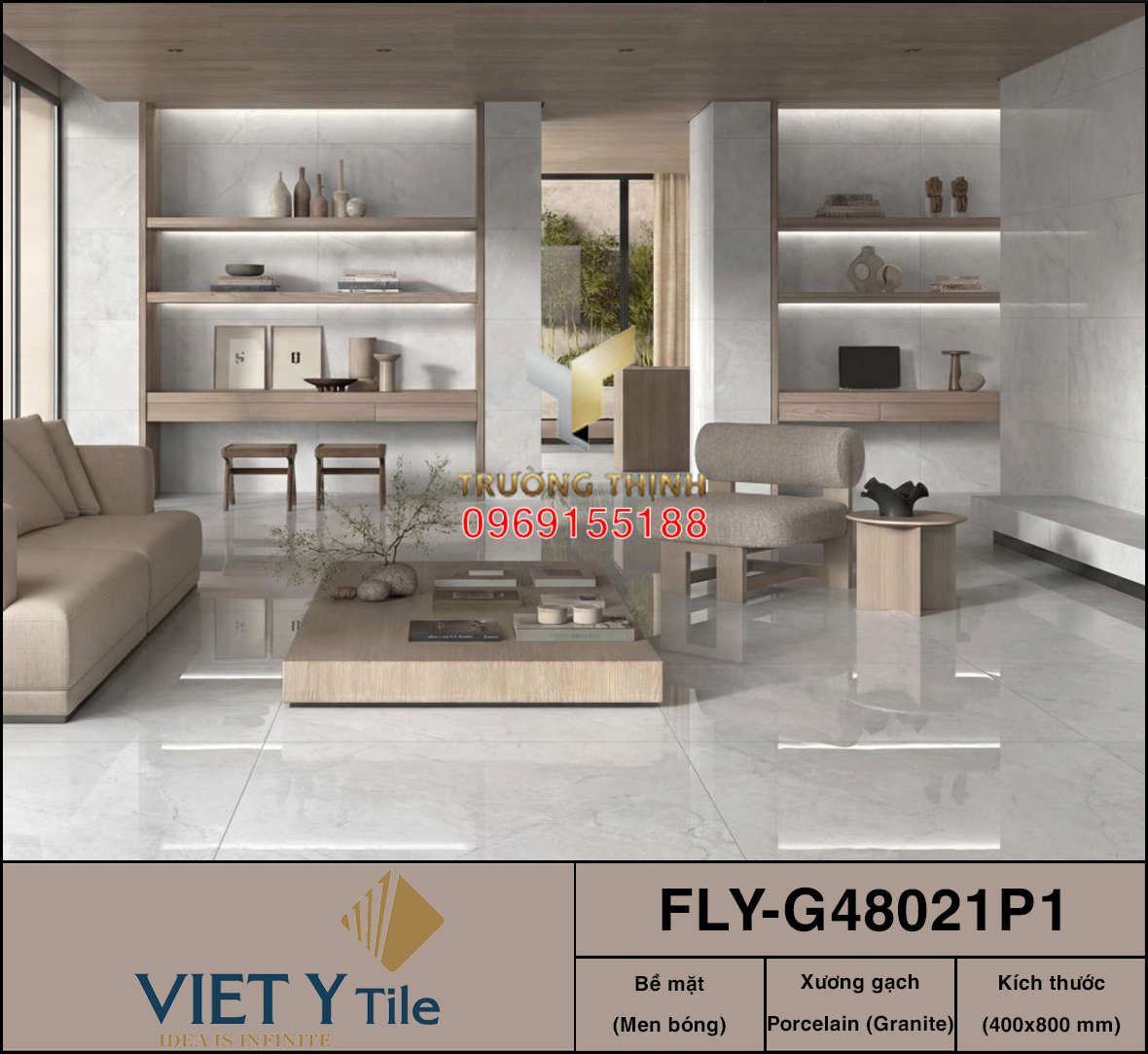 Gạch ốp tường granite 400x800 Việt Ý FLY-G48021P1 | Giá Tốt Tại Trường Thịnh