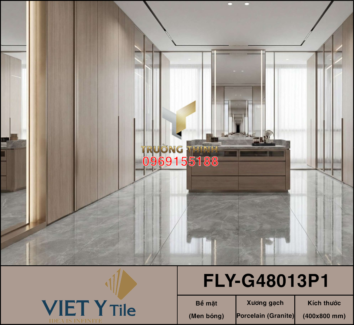 Gạch ốp tường Granite 400x800 Việt Ý FLY-G48013P1 - Trường Thịnh Group