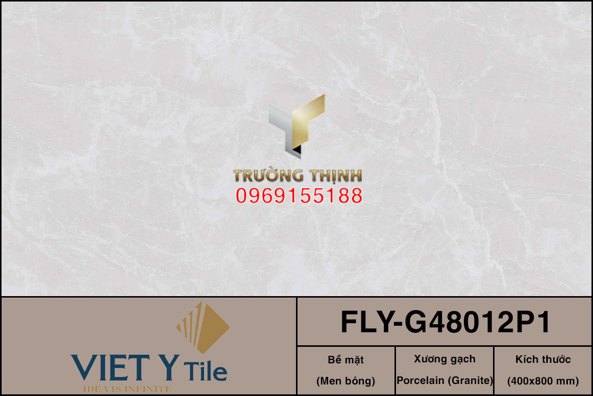 Gạch ốp tường granite vân đá màu ghi 400x800 Việt Ý FLY-G48012P1 giá tốt