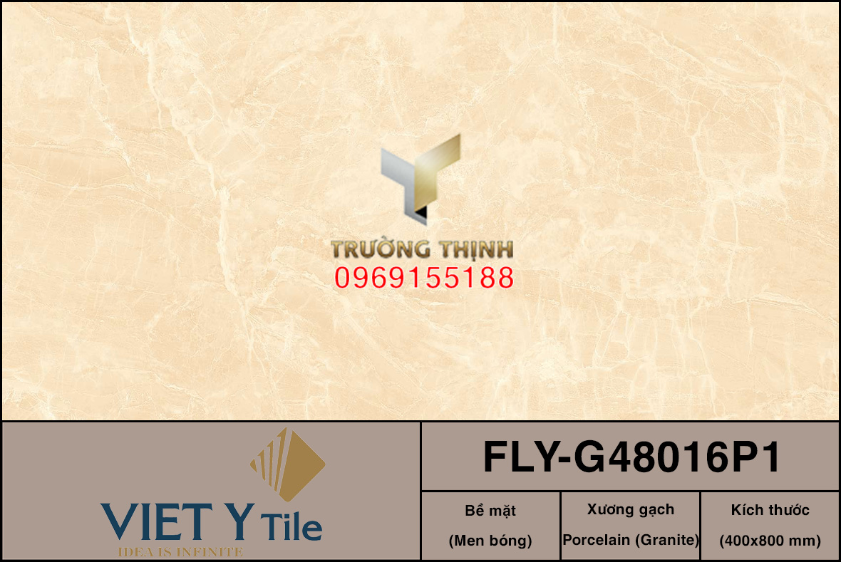 Gạch ốp tường Việt Ý FLY-G48016P1 400x800 vân đá vàng chanh giá tốt