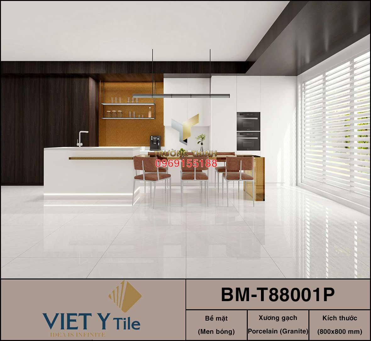 Top 8 mẫu gạch lát nền granite men bóng 80x80 Việt Ý đẹp sang 2026