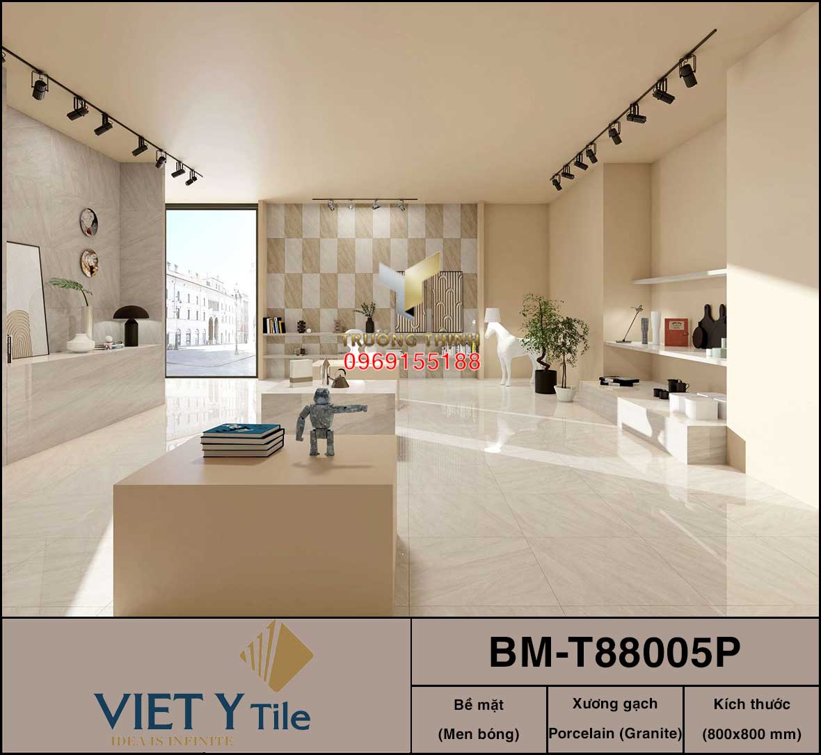 Top 8 mẫu gạch lát nền granite men bóng 80x80 Việt Ý đẹp sang 2026
