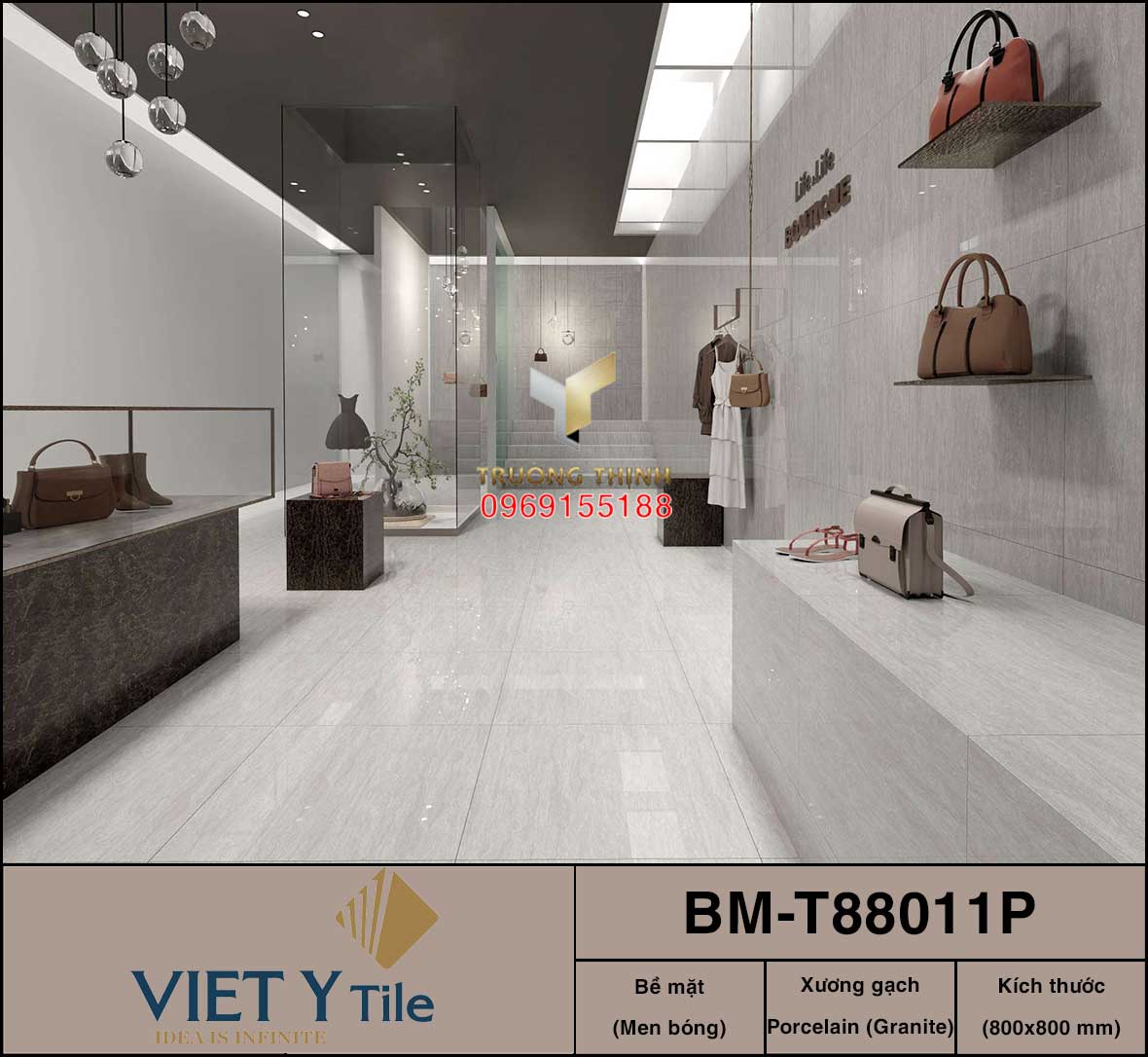 Top 8 mẫu gạch lát nền granite men bóng 80x80 Việt Ý đẹp sang 2026