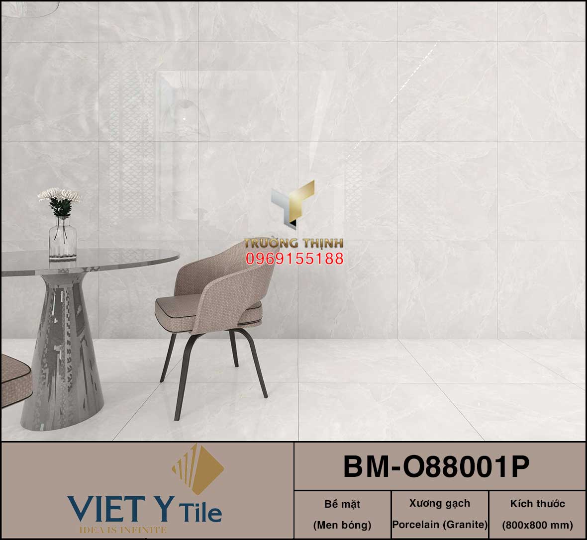 Top 8 mẫu gạch lát nền granite men bóng 80x80 Việt Ý đẹp sang 2026