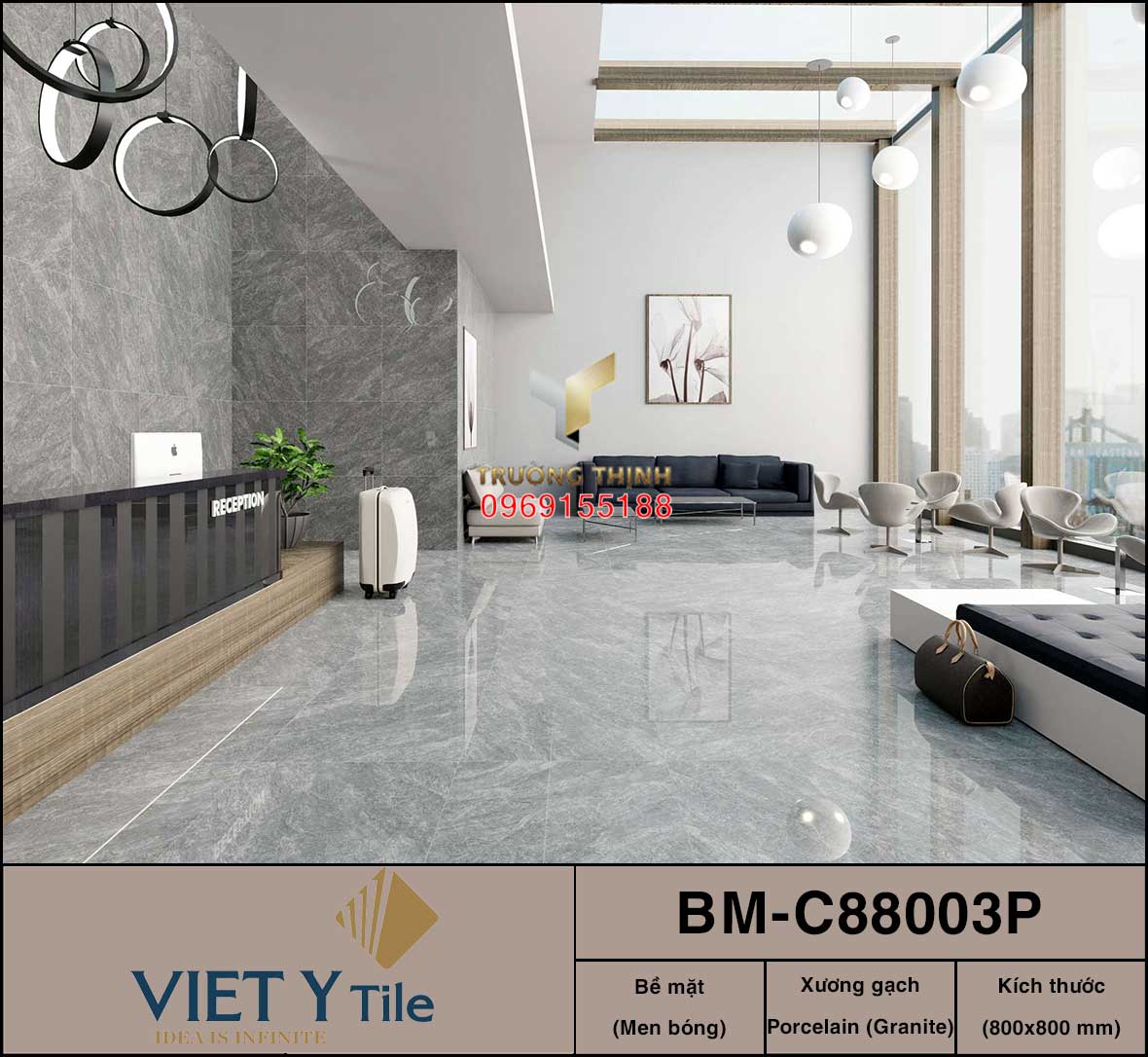 Top 8 mẫu gạch lát nền granite men bóng 80x80 Việt Ý đẹp sang 2026