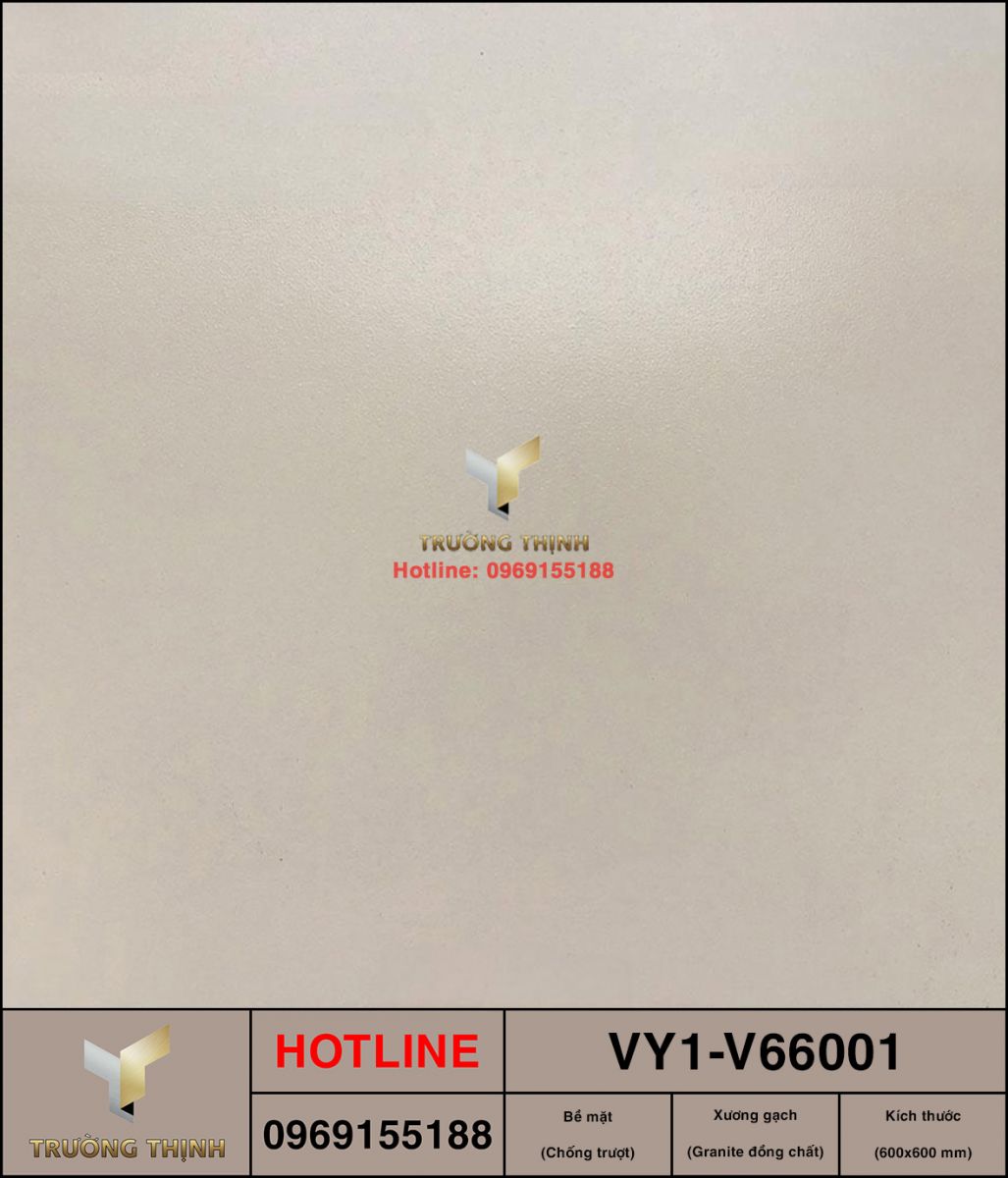 Gạch granite đồng chất 600x600 Việt Ý Nam Định VY1-V66001
