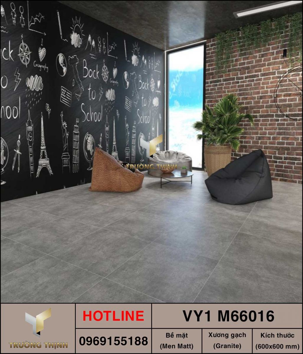 Gạch granite giả xi măng 600x600 Việt Ý VY1 M66016