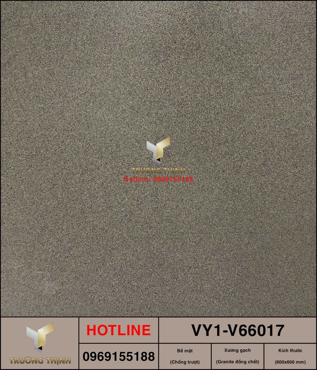 Gạch granite đồng chất 600x600 Việt Ý Nam Định VY1-V66017