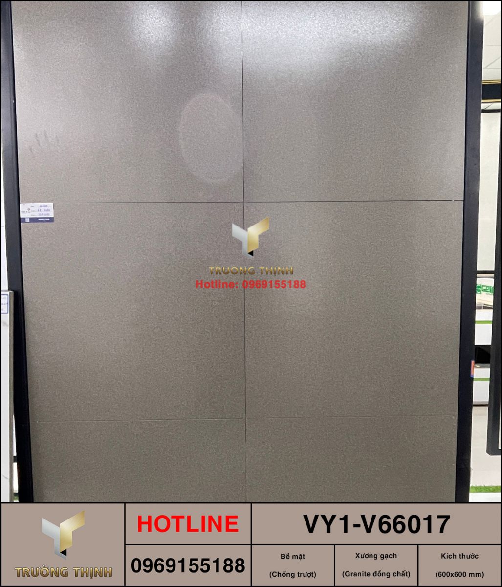 Gạch granite đồng chất 600x600 Việt Ý Nam Định VY1-V66017