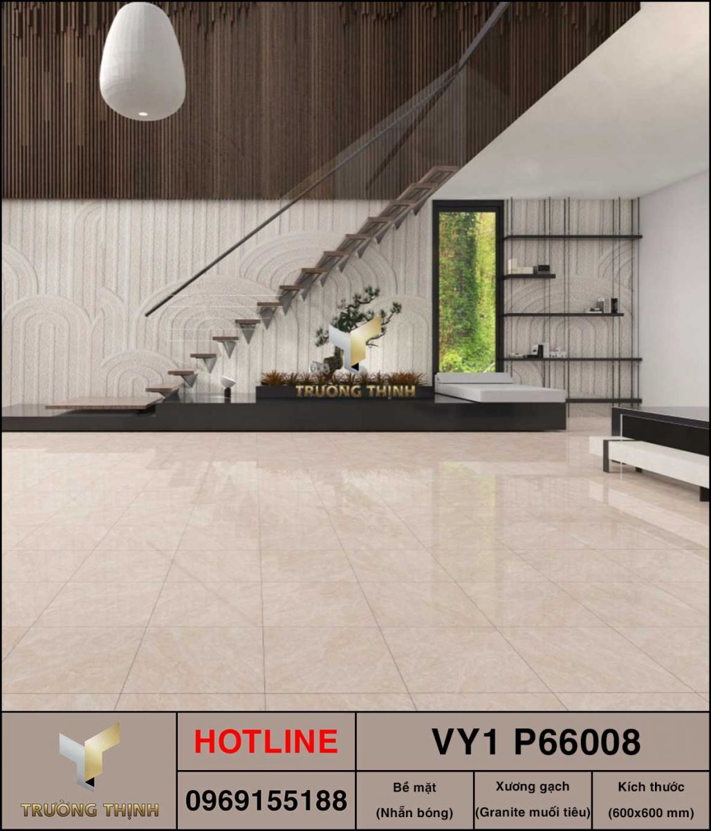 Gạch lát nền vân đá 600x600 Việt Ý VY1 P66008 giá ưu đãi