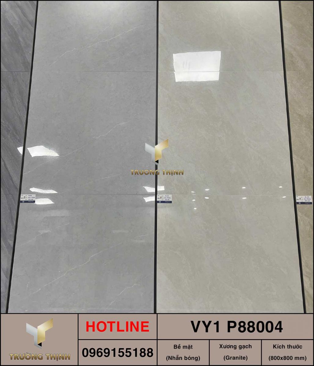 Gạch 800x800 Việt Ý VY1 P88004 ảnh thực tế đang được trưng bày tại Showroom