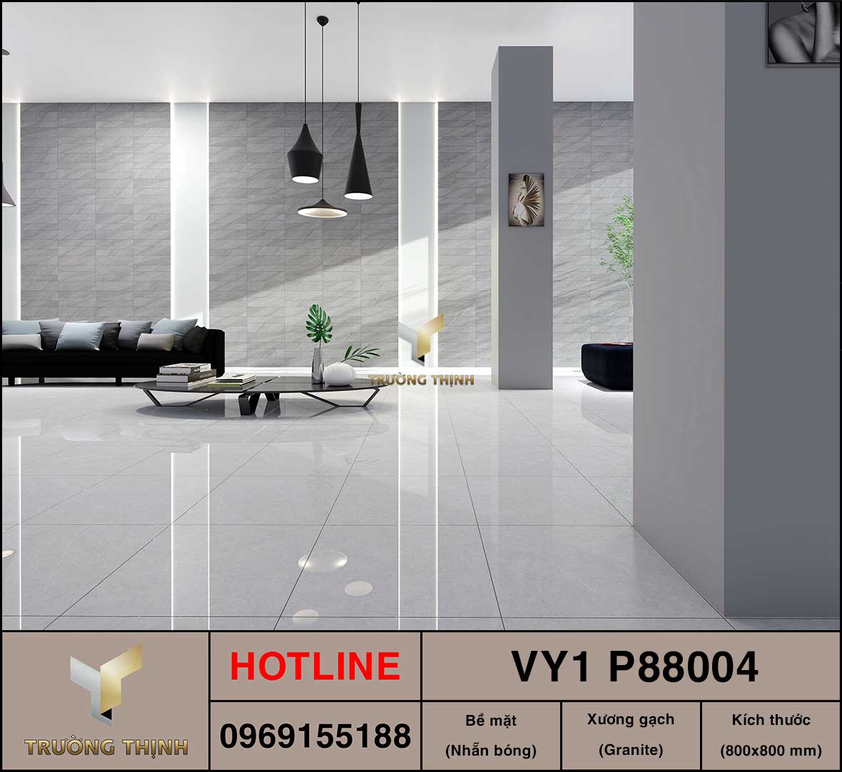 Gạch granite giả đá 800x800 Việt Ý VY1 P88004 cao cấp