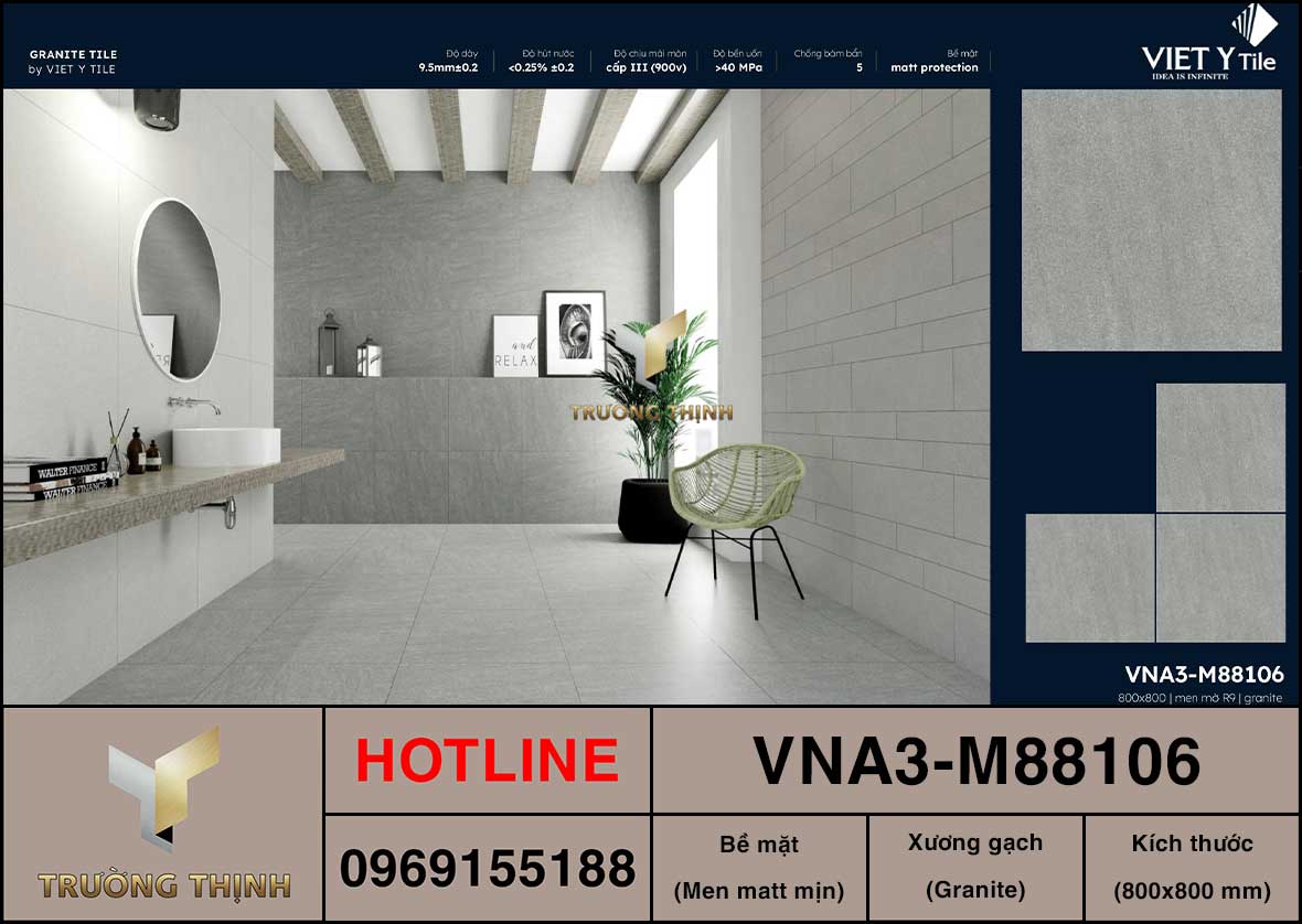 Gạch 800x800 Việt Ý VNA3-M88106