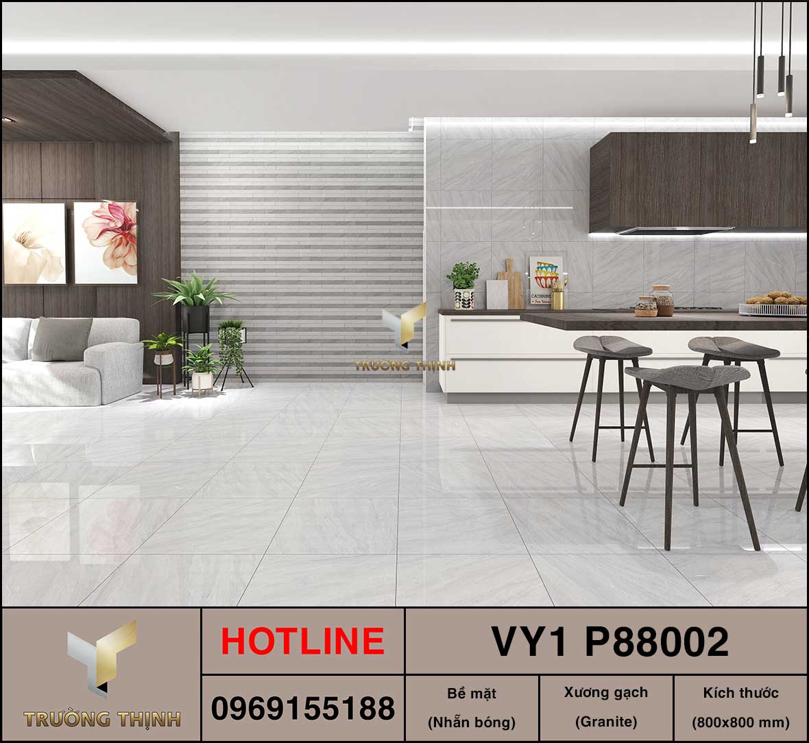 Gạch granite muối tiêu 800x800 Việt Ý VY1 P88002
