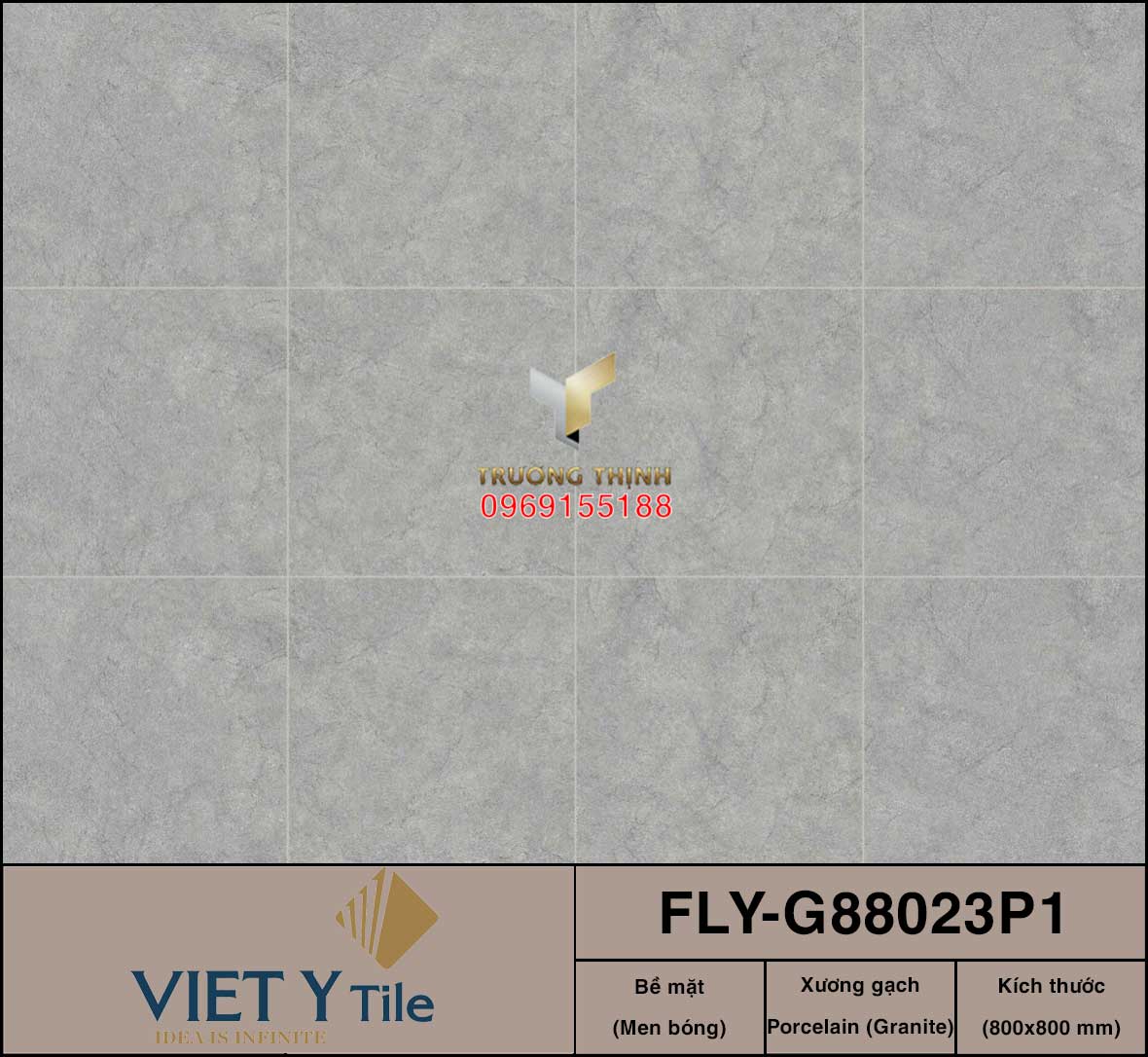 Gạch lát nền granite men bóng 800x800 Việt Ý FLY-G88023P1: Sự tinh tế trong từng đường nét