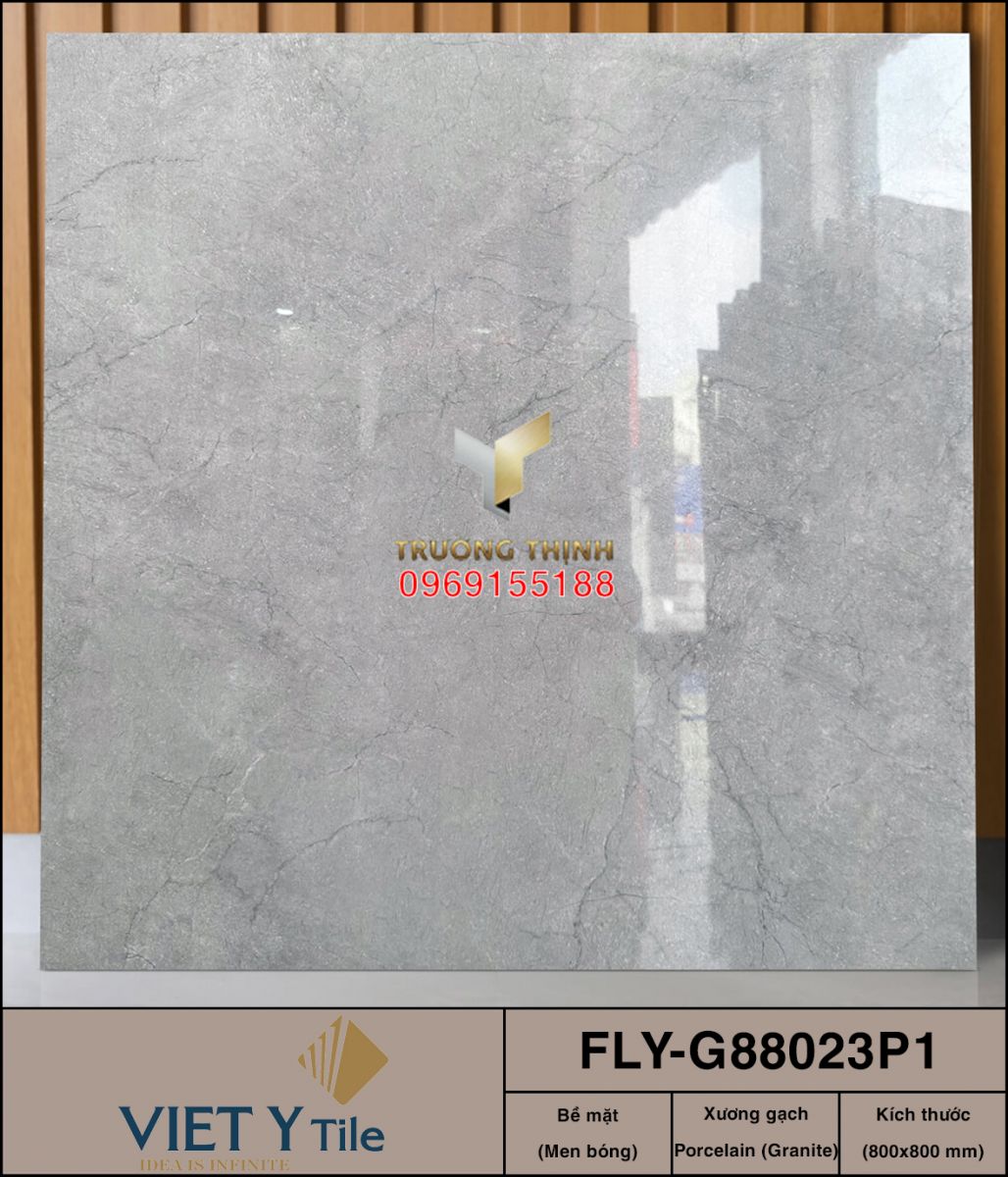 Gạch lát nền granite men bóng 800x800 Việt Ý FLY-G88023P1: Sự tinh tế trong từng đường nét