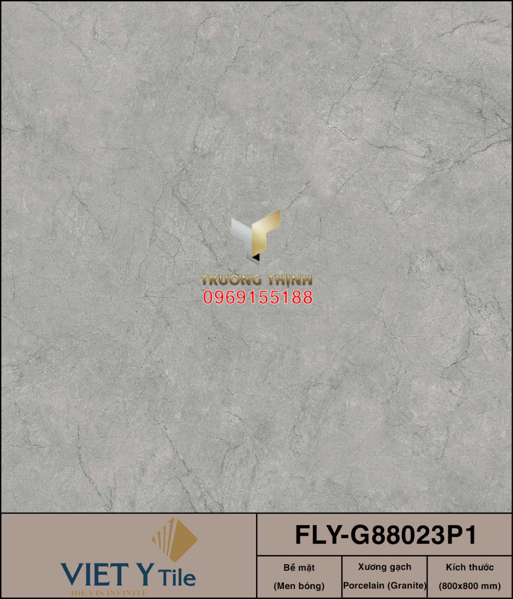 Gạch lát nền granite men bóng 800x800 Việt Ý FLY-G88023P1: Sự tinh tế trong từng đường nét