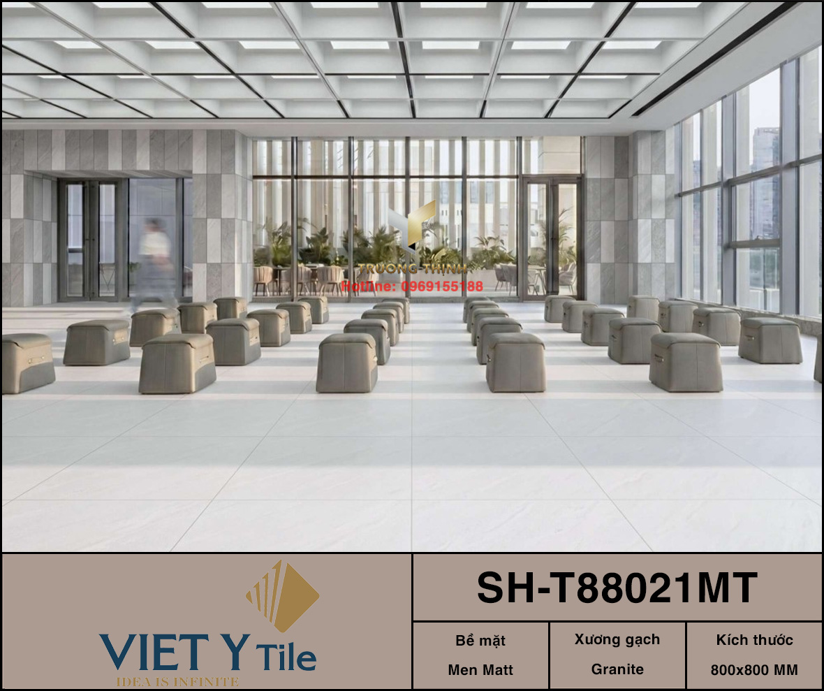 Gạch lát nền granite vân đá Travertine 800x800 Việt Ý SH-T88021MT Cao Cấp