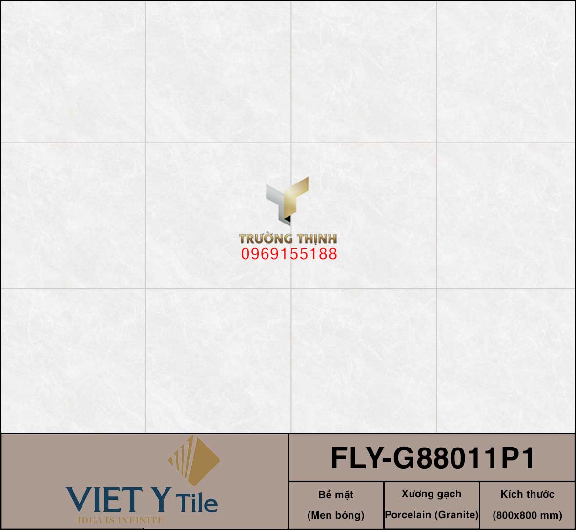 Gạch lát nền vân đá màu kem 800x800 Việt Ý FLY-G88011P1: Sự Sang Trọng Từ BST Lam Yến