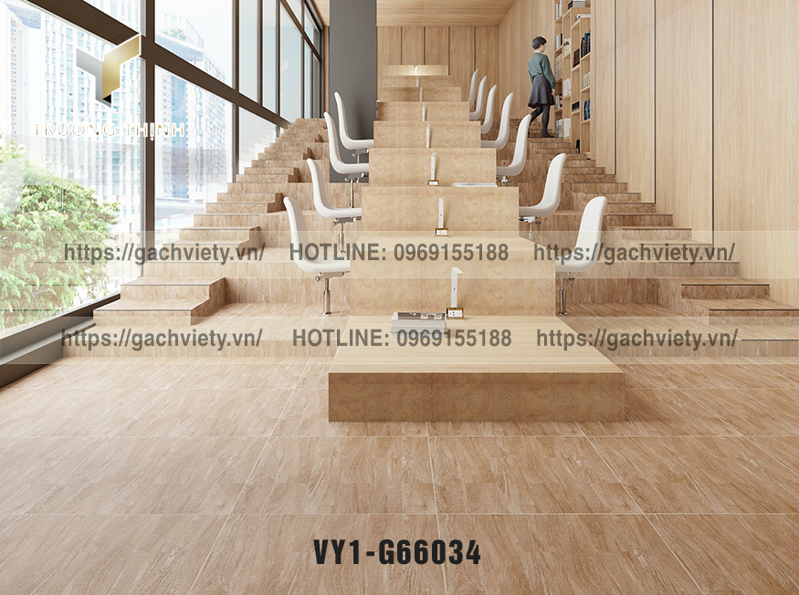   Gạch giả gỗ 600x600 Việt Ý: Tạo cảm giác ấm cúng, gần gũi thiên nhiên - Trường Thịnh