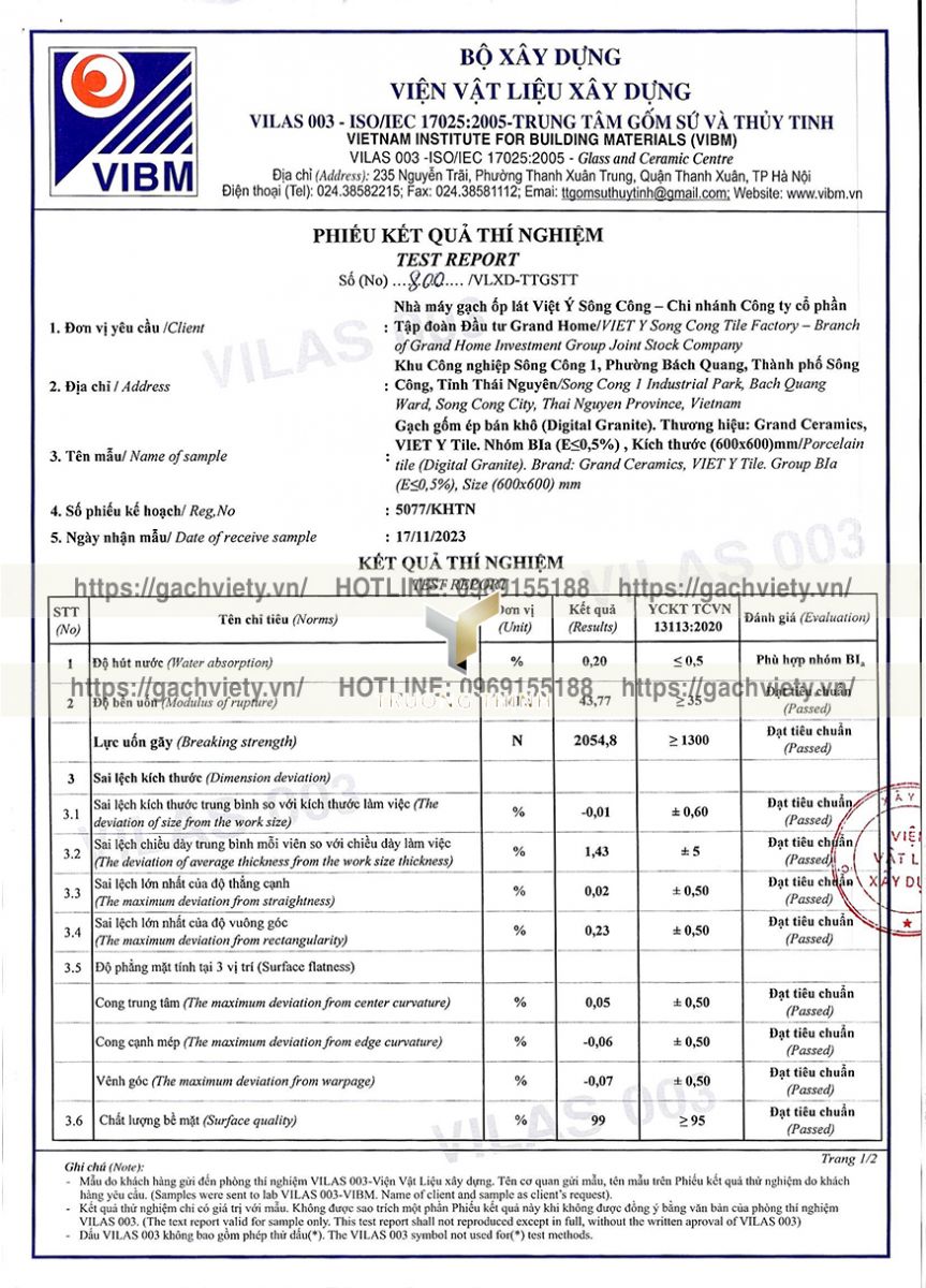 Gạch Granite Việt Ý - Lựa chọn hoàn hảo cho sàn nhà bền đẹp