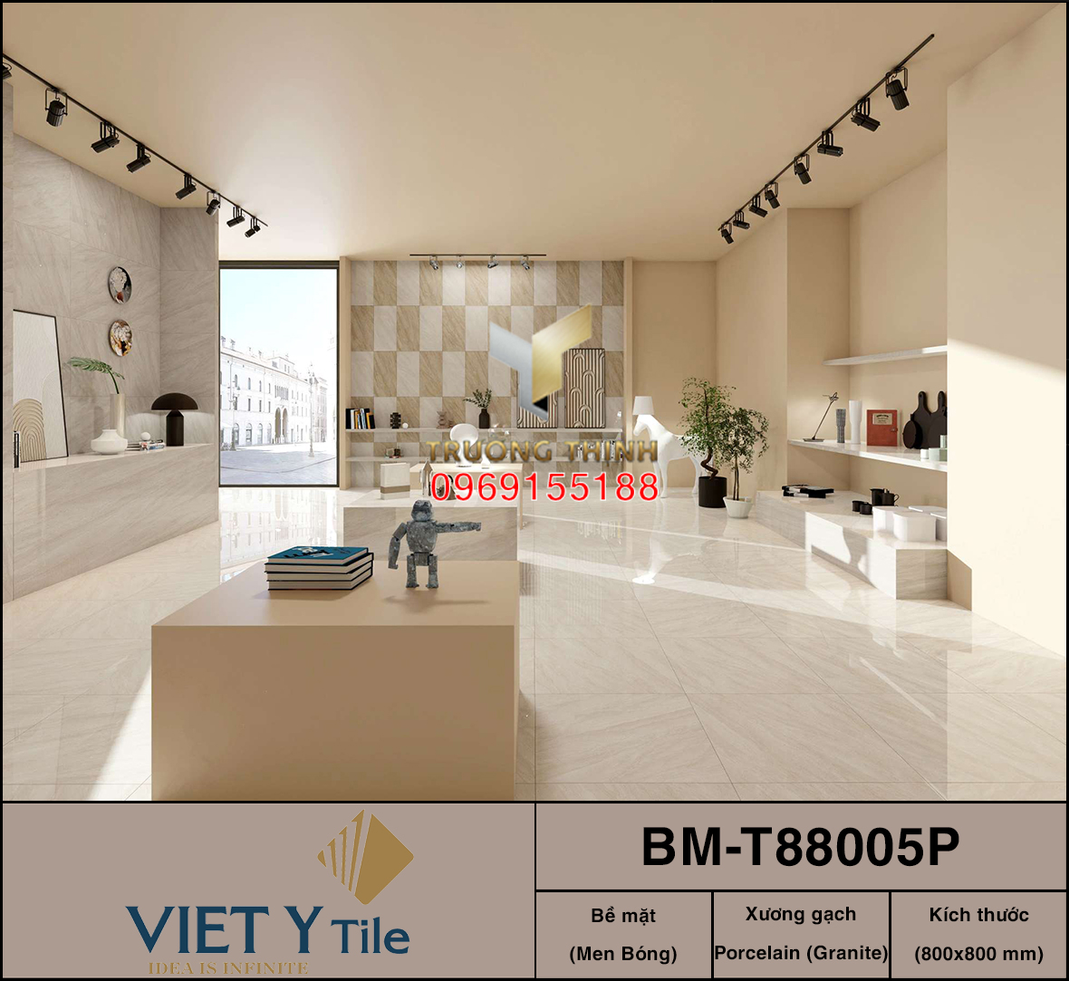 Gạch Việt Ý 80x80: Giải pháp sang trọng cho biệt thự và sảnh lớn | Trường Thịnh Group