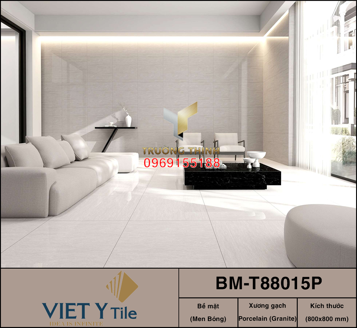 Gạch Việt Ý 80x80: Giải pháp sang trọng cho biệt thự và sảnh lớn | Trường Thịnh Group