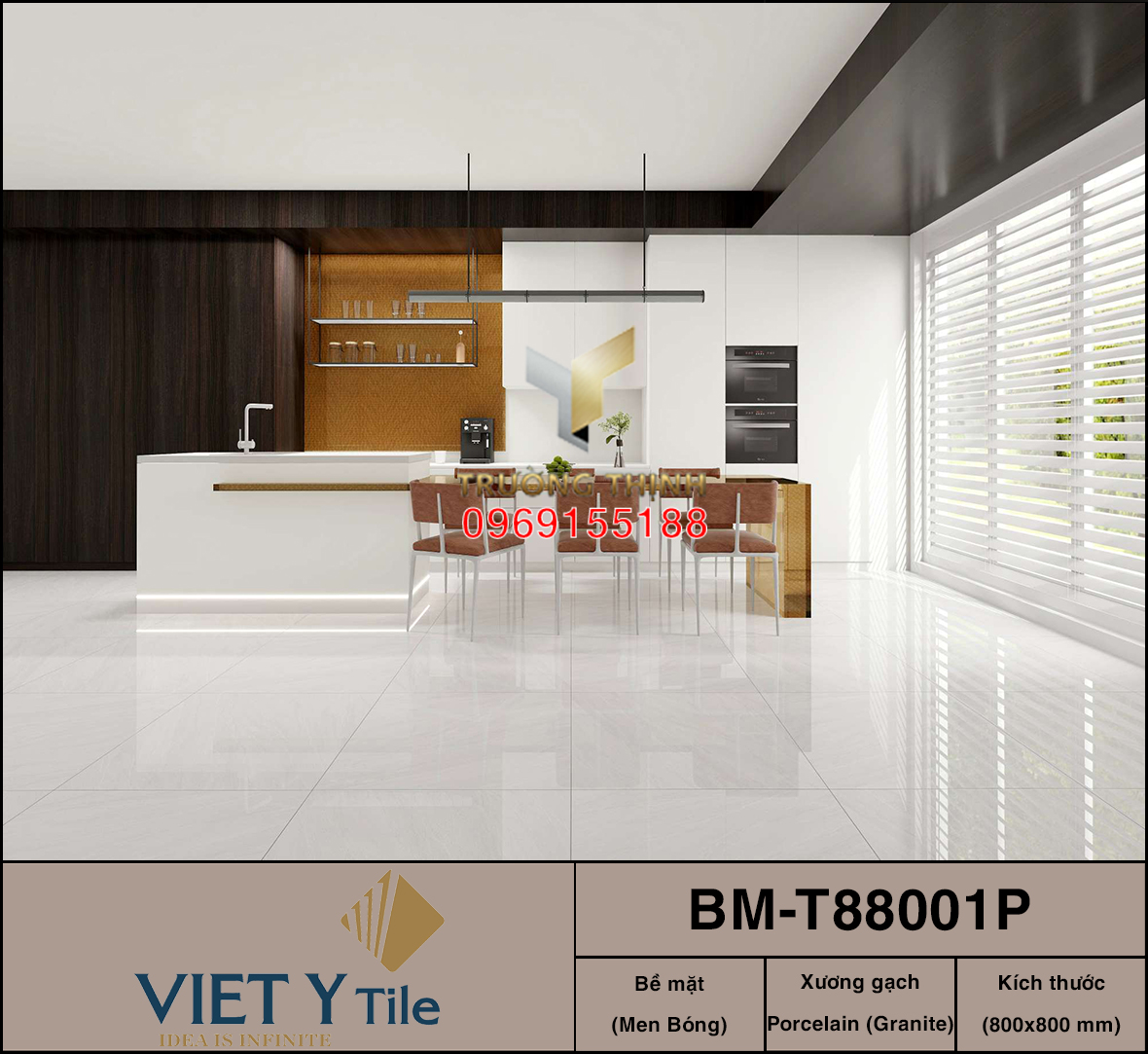 Gạch Việt Ý 80x80: Giải pháp sang trọng cho biệt thự và sảnh lớn