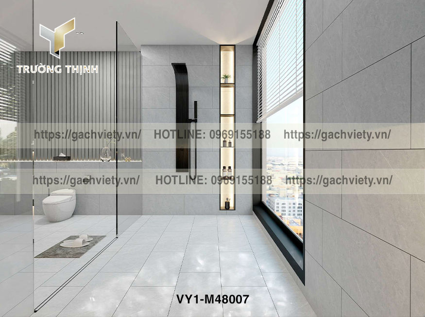 Gạch Ốp Tường Phòng Tắm Việt Ý 400x800: Đẹp Sang Trọng & Bền Vững Cùng Thời Gian