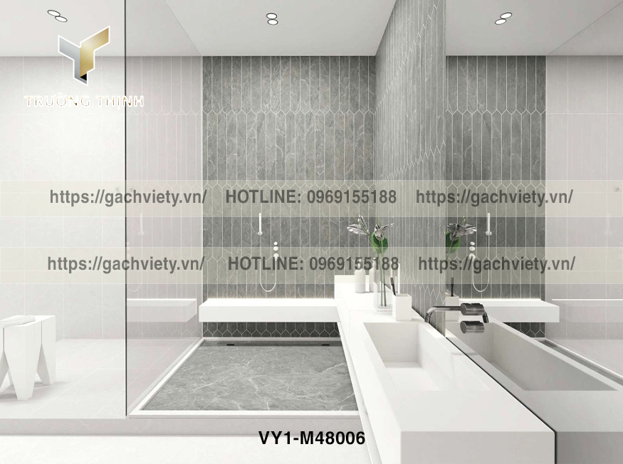 Gạch Ốp Tường Phòng Tắm Việt Ý 400x800: Đẹp Sang Trọng & Bền Vững Cùng Thời Gian