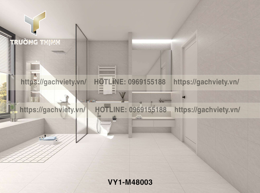 Gạch Ốp Tường Phòng Tắm Việt Ý 400x800: Đẹp Sang Trọng & Bền Vững Cùng Thời Gian