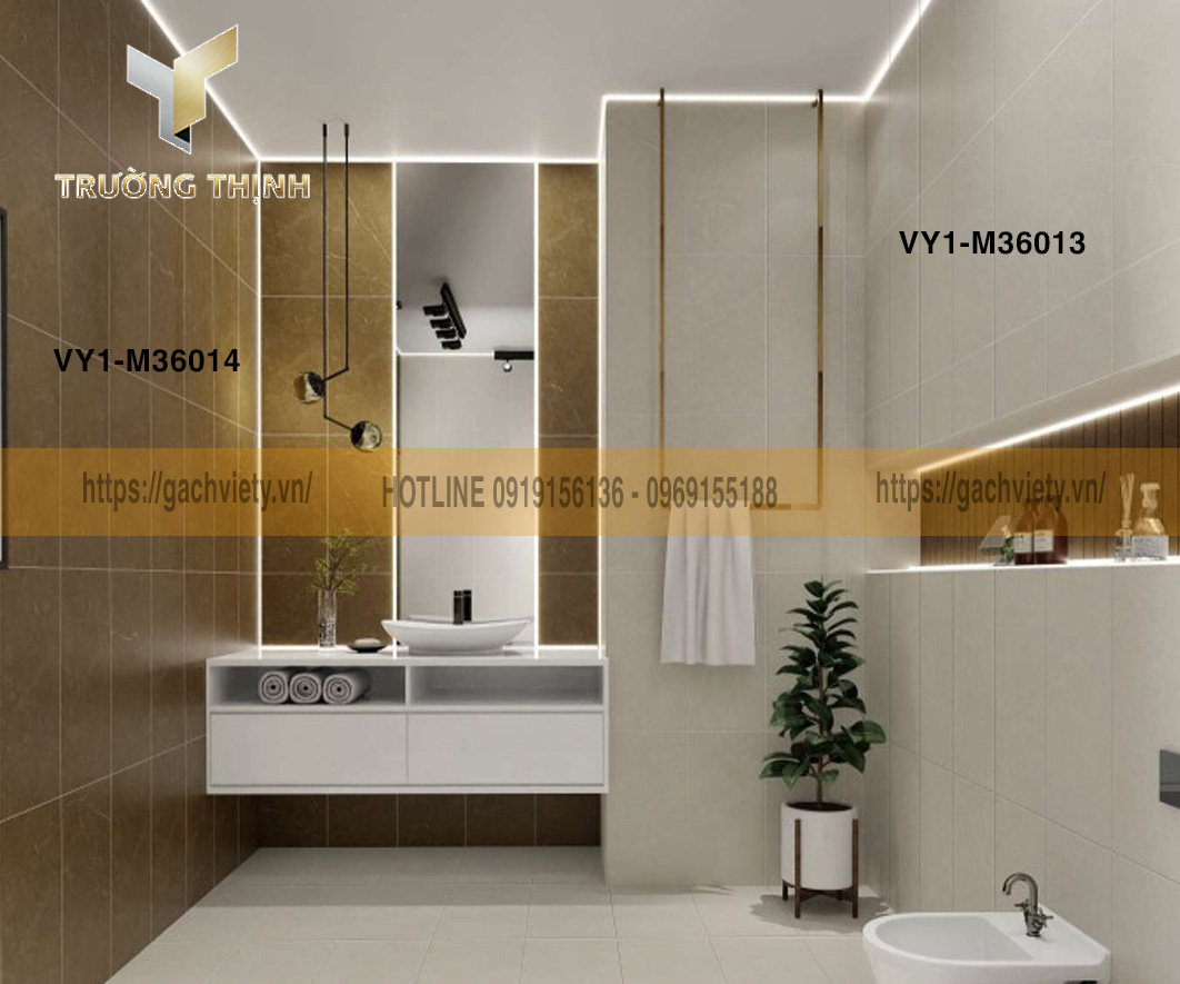 Gạch ốp tường 300x600 Việt Ý - Mẫu VY1-M36013 cùng VY1-M36014